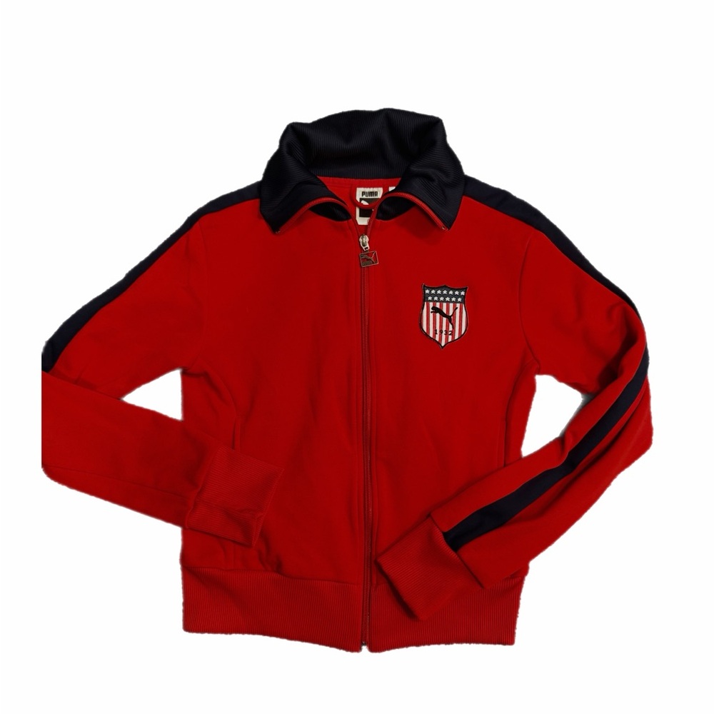 Puma Red and Navy Women's Track Jacket